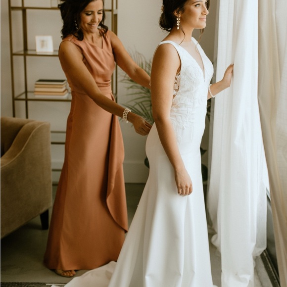 BHLDN Mother of the Bride Dress size 0. Terra-cotta color. - Picture 9 of 9